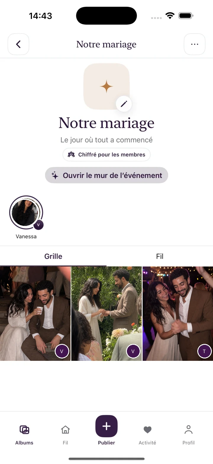 A private wedding album